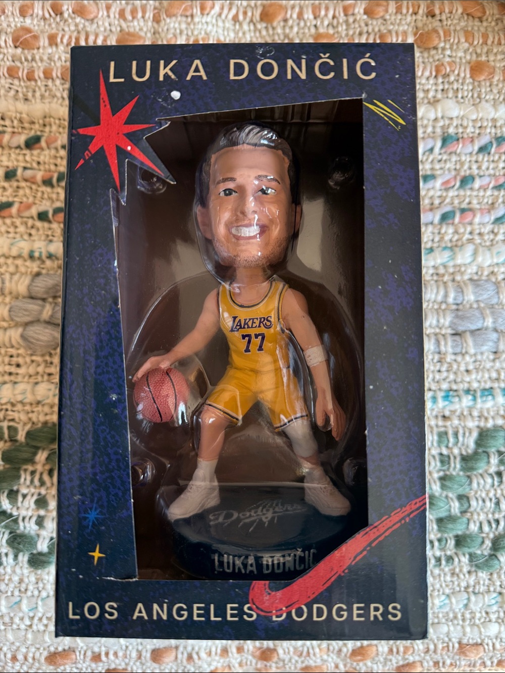 Luka Dončić Los Angeles Lakers Yellow Basketball Bobblehead - Official Packaging